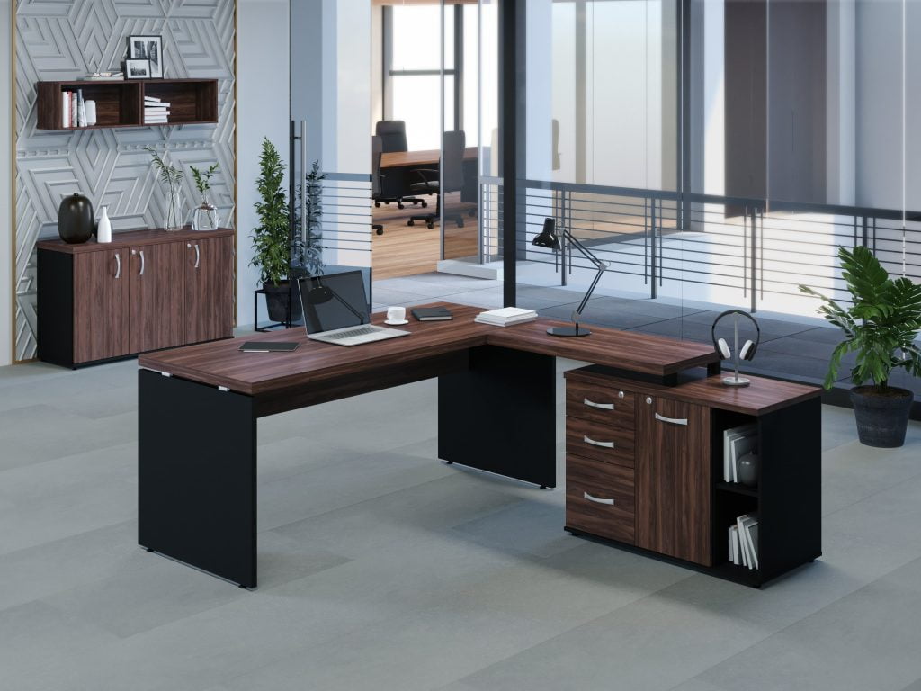 Os 6 melhores modelos de mesas para escritório 7 Mesa em L para escritório.